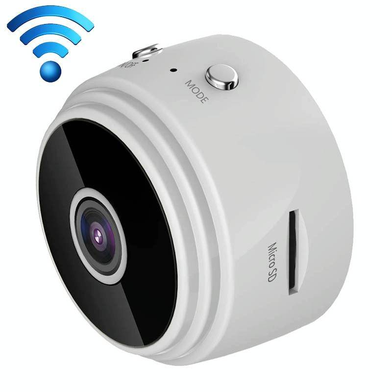 Mini Camera WiFi 1080P Vision Nocturne Enregistrement Continu 24H Blanc YONIS-0