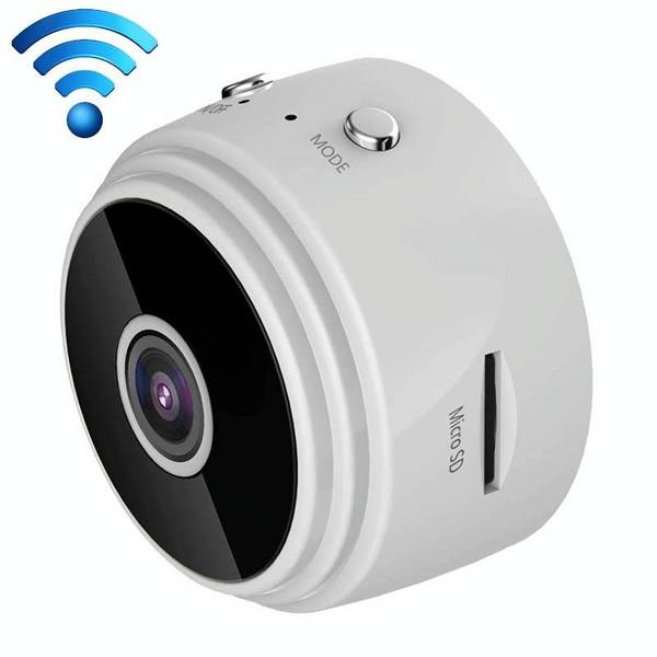 Mini Camera WiFi 1080P Vision Nocturne Enregistrement Continu 24H Blanc YONIS