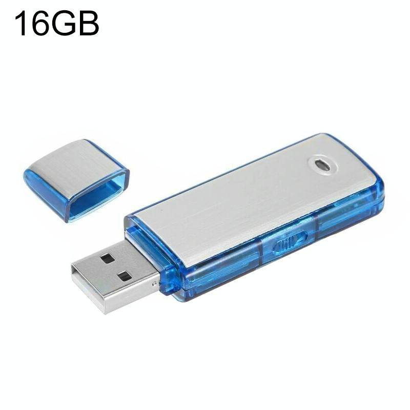Micro Espion 16GB Rechargeable Portable Enregistreur Vocal Haute Qualité Facile à Utiliser Bleu YONIS-0