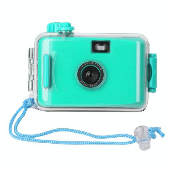 Appareil Photo Enfant Étanche Rétro Film 35mm Facile À Utiliser Sans Piles Bleu Clair YONIS