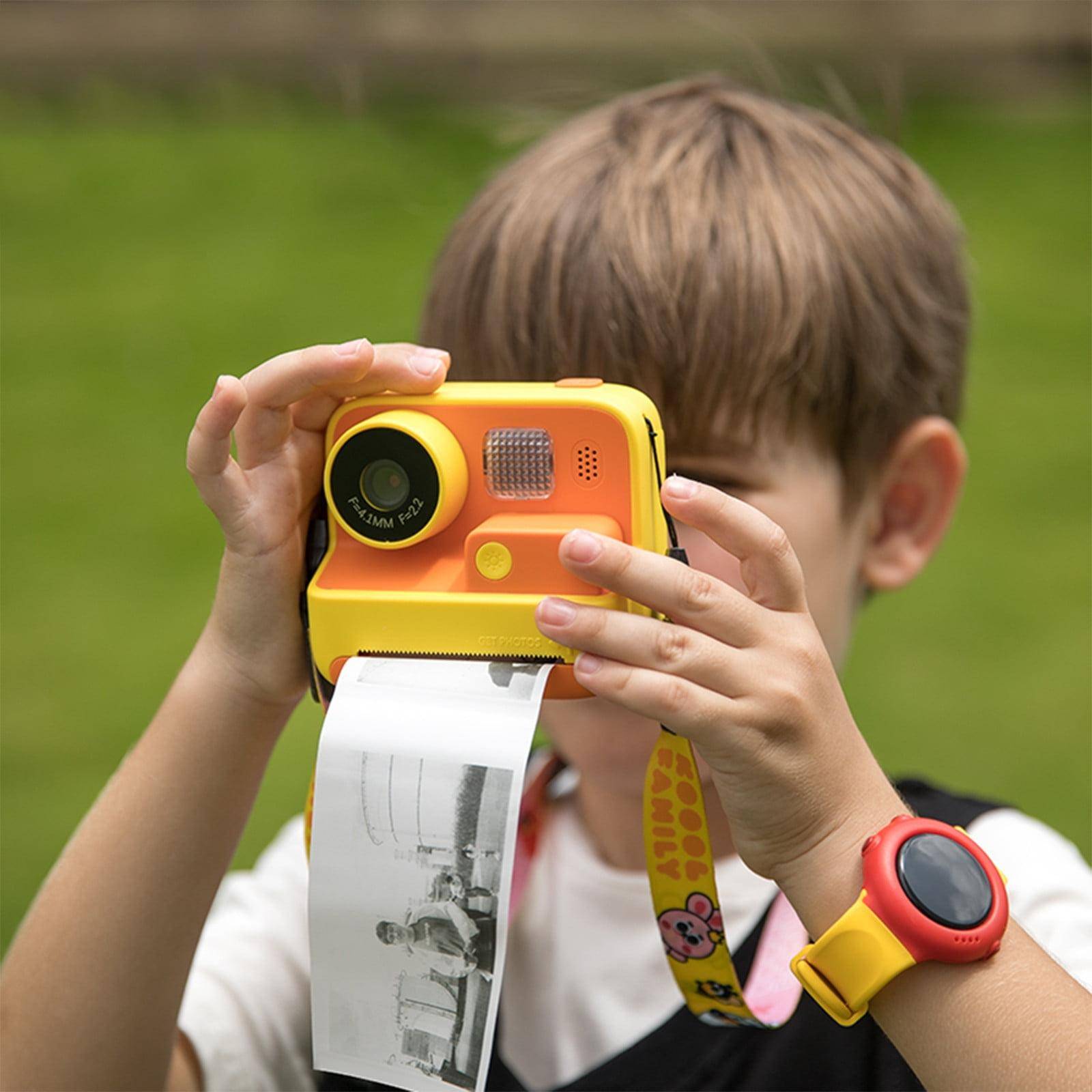 Appareil Photo Enfant Instantané 48MP Écran 2 Pouces Double Objectif Jaune Jaune YONIS-1