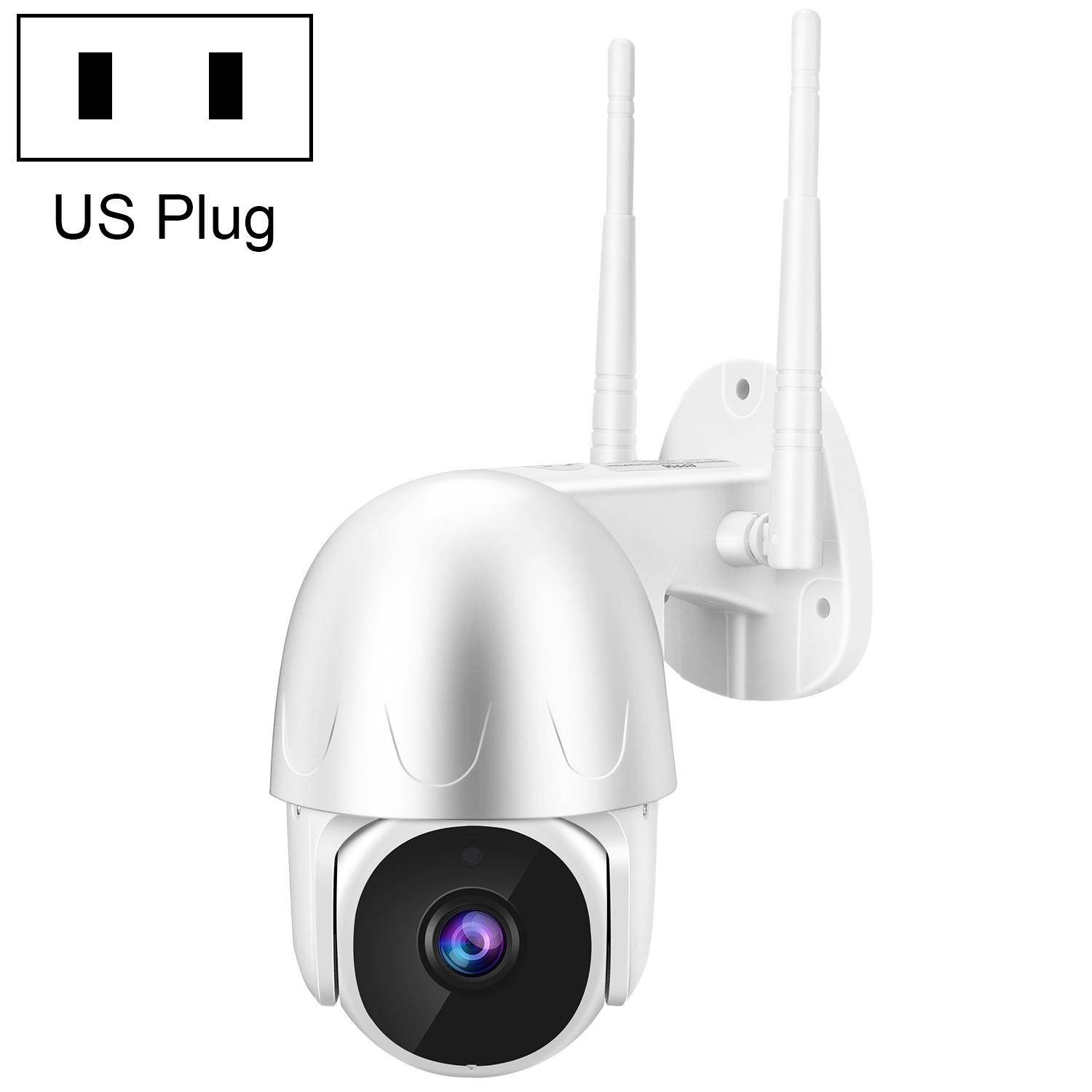 Camera Surveillance 1080P Full HD Etanche IP65 Vision Nocturne Audio Bidirectionnel - Blanc - Yonis-0