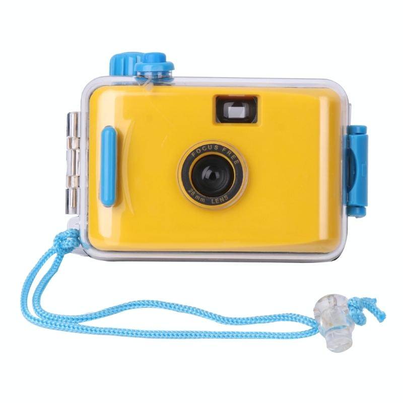 Appareil Photo Enfant Étanche Rétro Film 35mm Facile À Utiliser Sans Piles Jaune YONIS-0