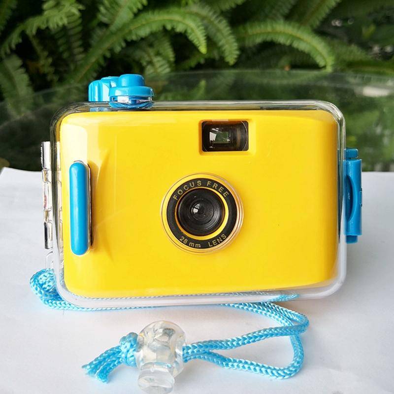Appareil Photo Enfant Étanche Rétro Film 35mm Facile À Utiliser Sans Piles Jaune YONIS-1