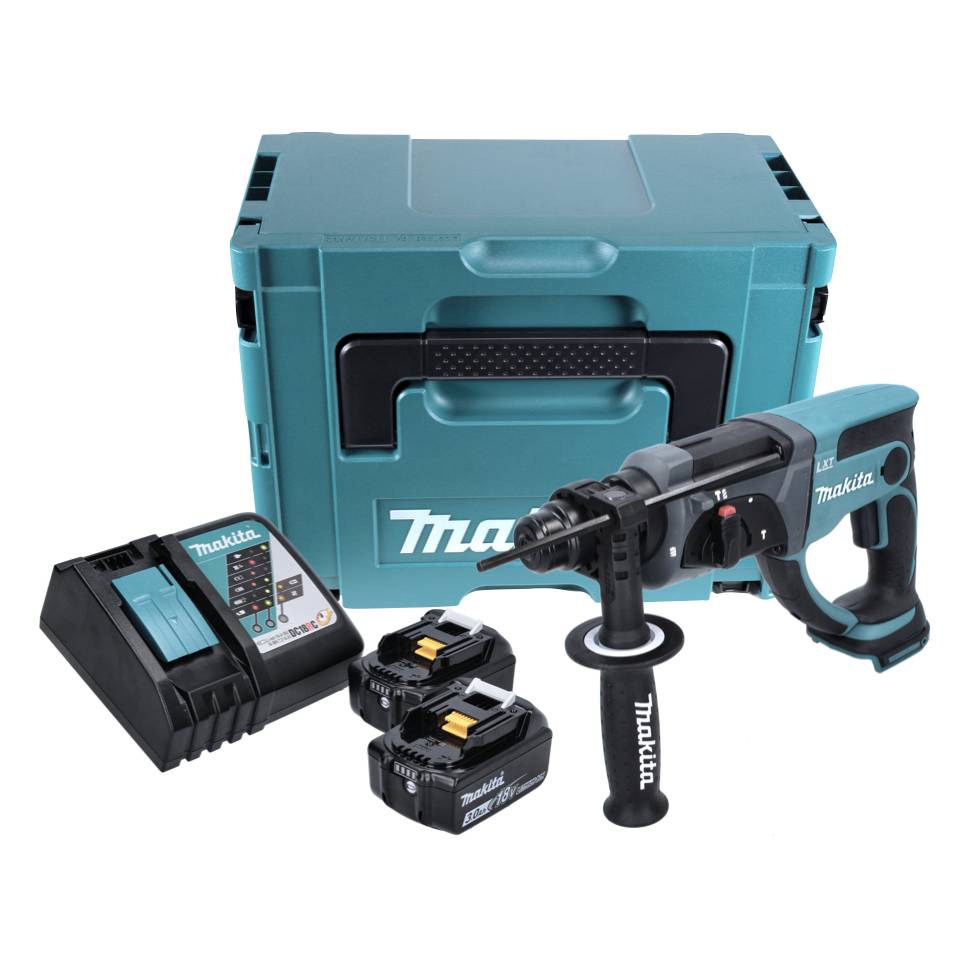 Perforateur burineur SDS-Plus 2J 18V LXT -2x3,0 Ah- en MAKPAC - MAKITA DHR202RFJ-1-1