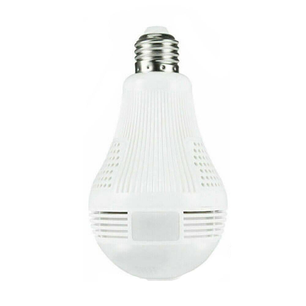 Ampoule Caméra Espion De Surveillance HD 2Mp 360° Wifi Ip E27 Vision Nocturne Ir + SD 16 Go - Yonis-1