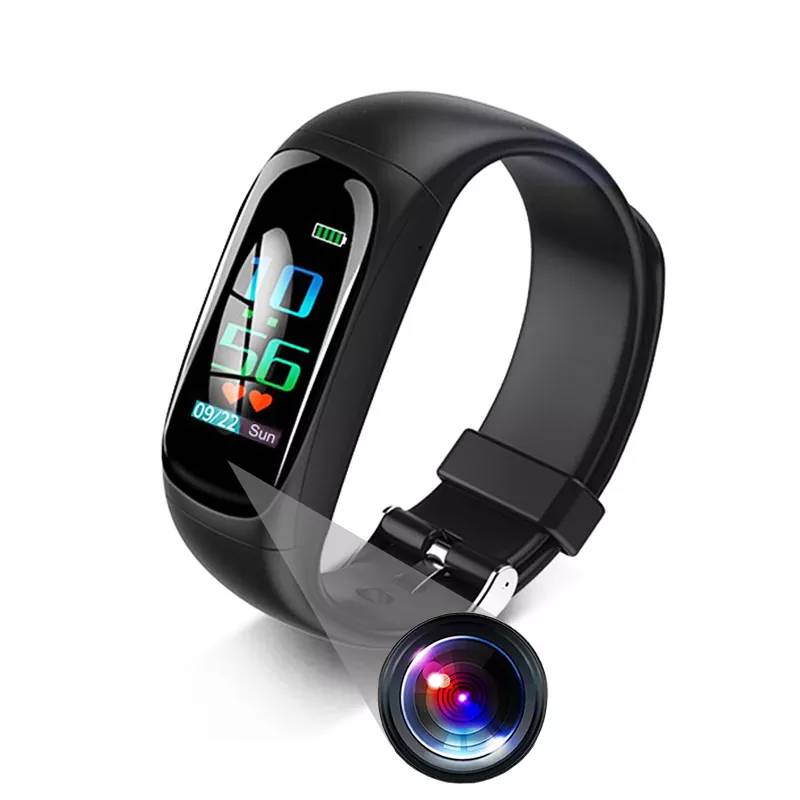 Bracelet Connecté FHD 1080P Vidéosurveillance Suivi Sportif Calories Alarmes + SD 32Go YONIS-0