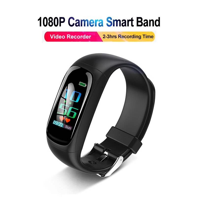 Bracelet Connecté FHD 1080P Vidéosurveillance Suivi Sportif Calories Alarmes + SD 32Go YONIS-1