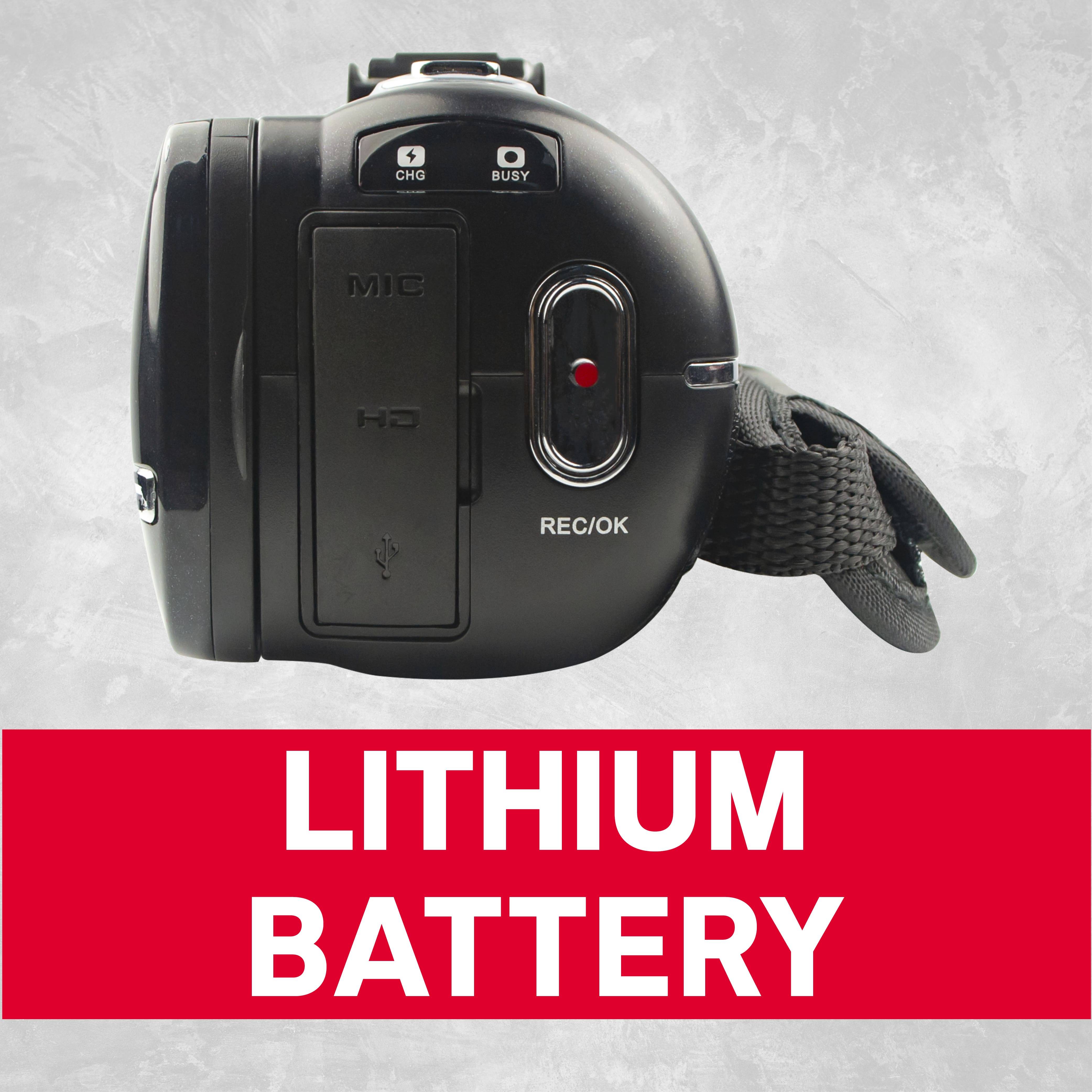 AGFAPHOTO Realimove CC2700 – Caméscope Numérique, 2.7K, 24MP, Écran Tactile 3'', Zoom 18X, Télécommande, 2 Batteries Li-3