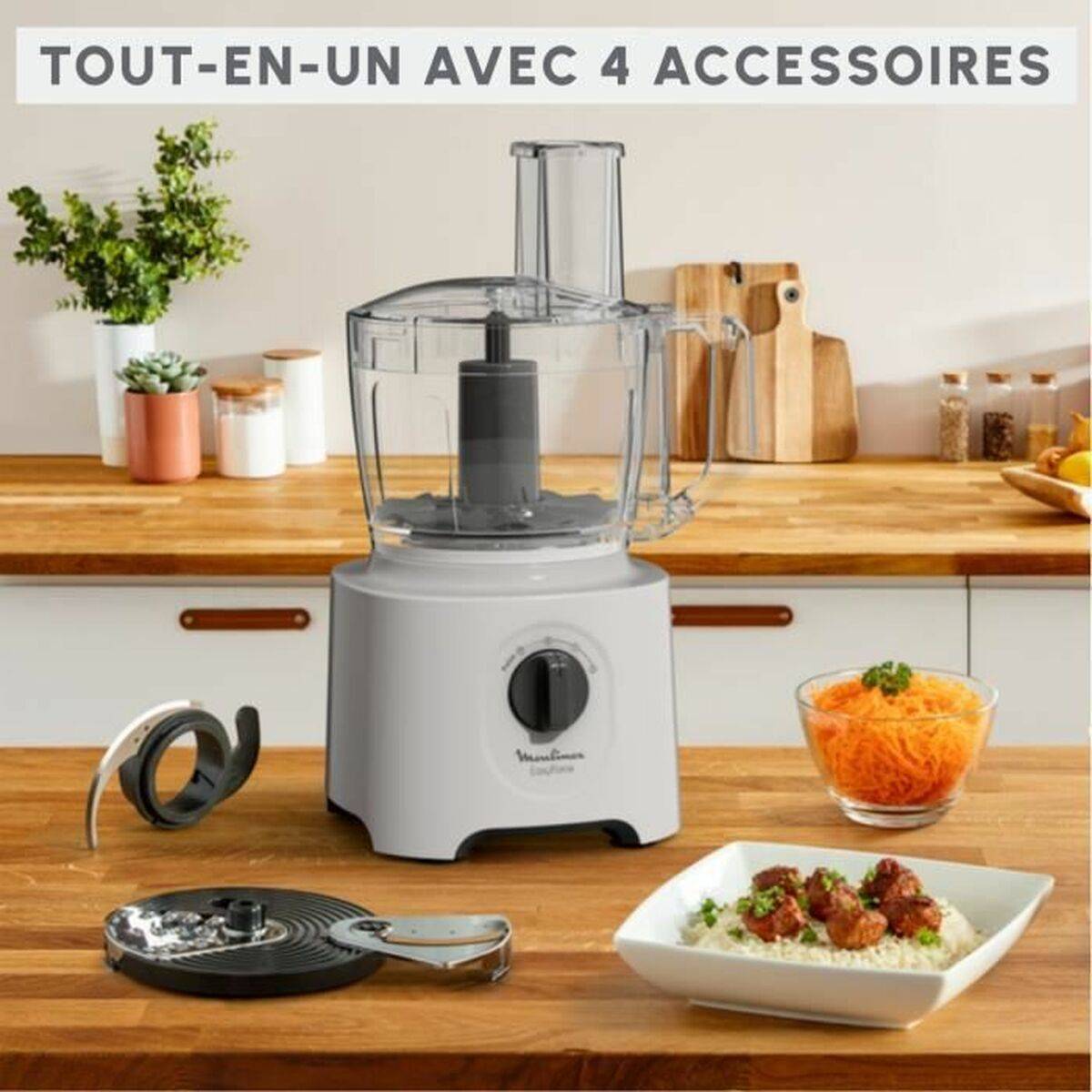 Robot Multifonctions 1.4l 800w Gris Clair Moulinex FP242B10-4