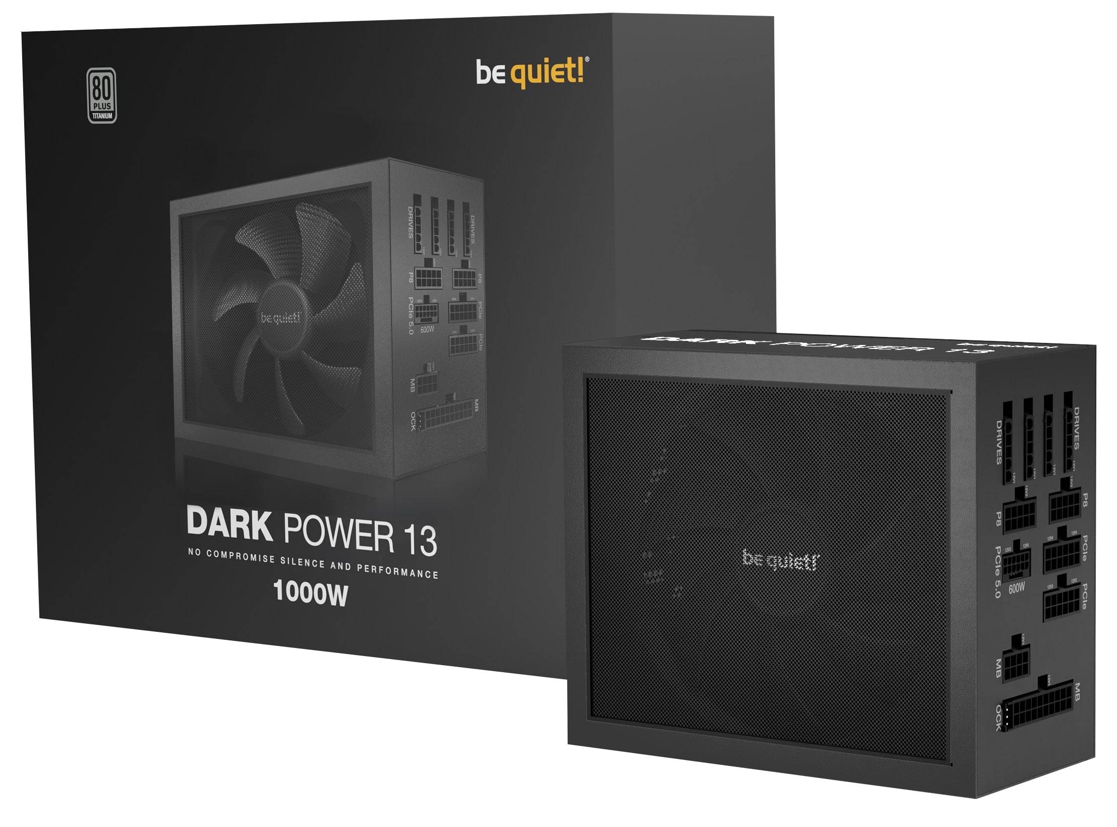 Image du symbole pour be quiet! Dark Power 13 1000 W | Alimentation ATX 3.0, 80 Plus Titanium, 1000 W, 100 - 240 V, 1100 W, 50 - 60 Hz, 13/6 A