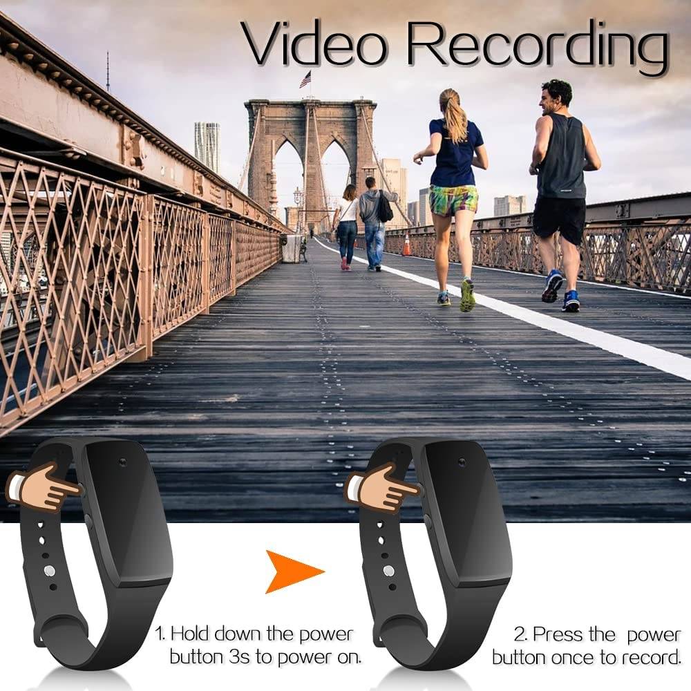 Montre Caméra Espion Full HD 1080p Photo Cachée 4 Mpx et Enregistrement Audio + SD 8Go YONIS-1