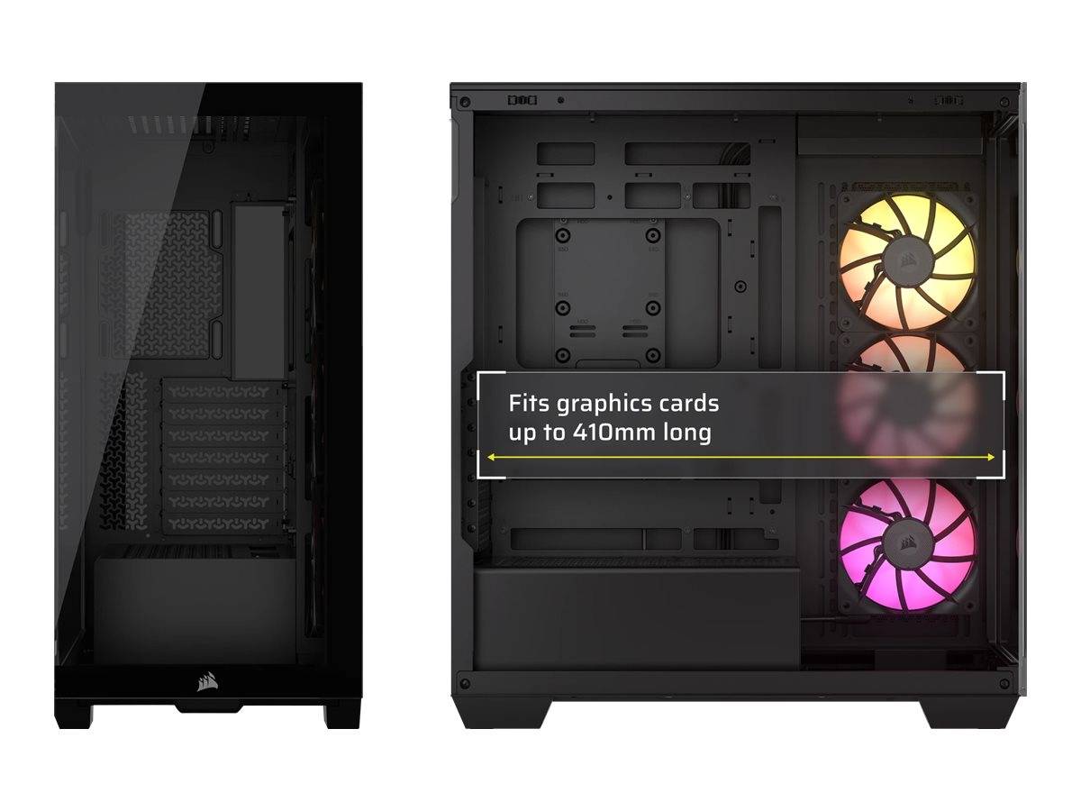 Corsair iCUE LINK 3500X RGB, Midi Tower, PC, Noir, EATX, Acier, Verre trempé, Gaming-4