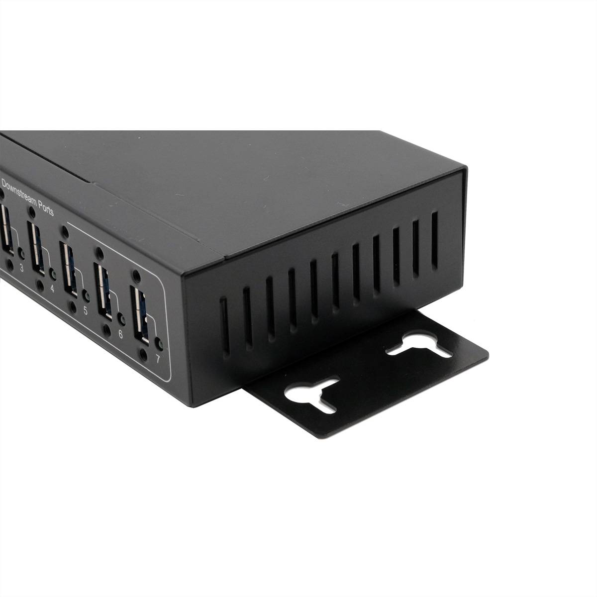 Exsys EXSYS - EX-11214HMVS 4 Port USB 2.0 Metall Hub Netzteil DIN-Rail-Kit Genesys Hub USB noir-3
