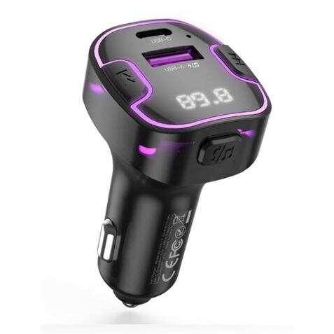 Emetteur FM Bluetooth Voiture avec Chargeur USB et USB C Rétroéclairé-0