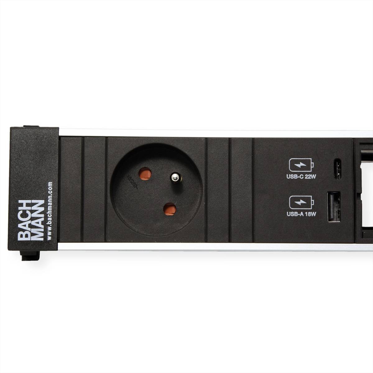 BACHMANN POWER FRAME S 1xUTE 1xCM 1xUSB A/C 22W 0,2m GST18-1
