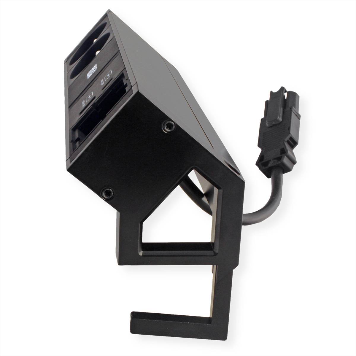 BACHMANN DESK2 2xUTE 1xUSB A/C 22W 1xCM 0,2m GST18 RAL9005-4