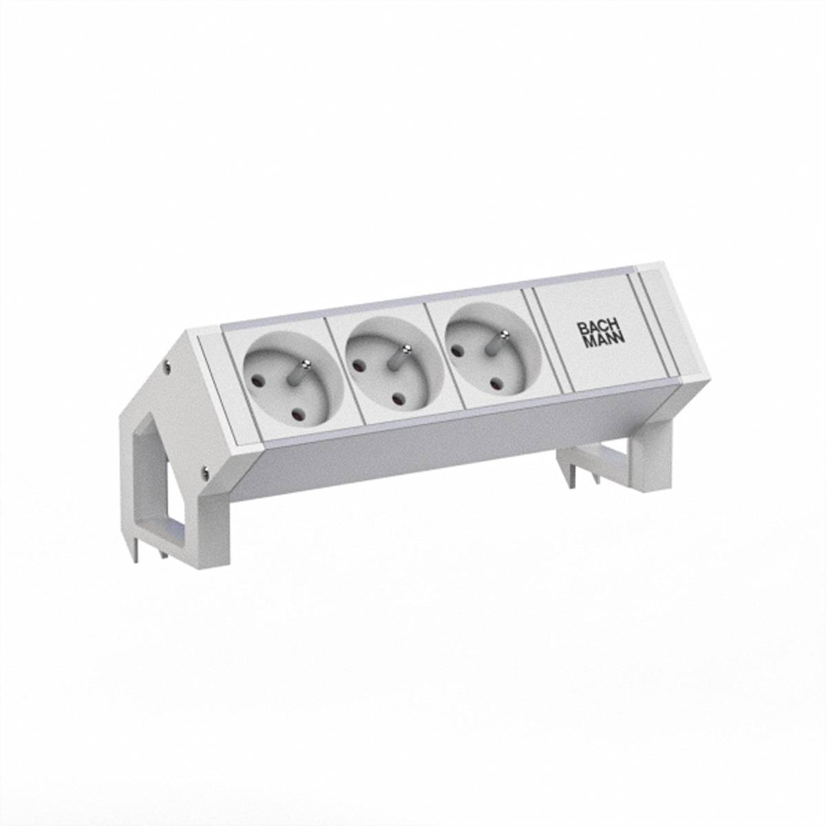BACHMANN DESK2 ALU WHITE 3xUTE 0,2m GST18 RAL9010-0