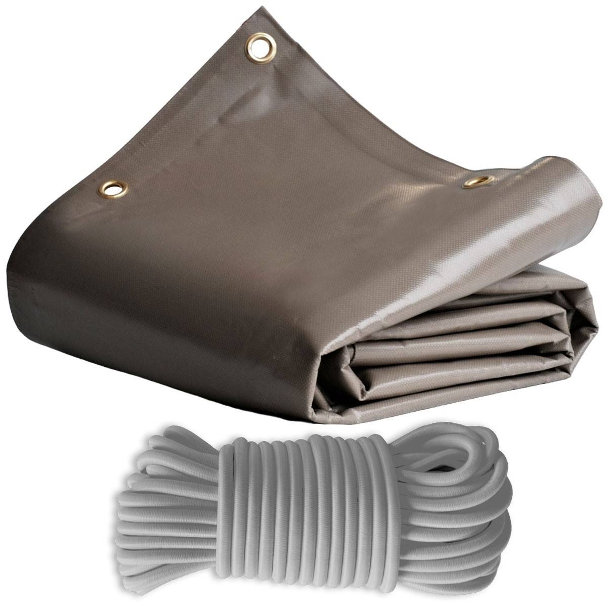 Pack Toile Pergola Taupe 3x4 m Tecplast lp640pr + Sandow Gris 20m-0