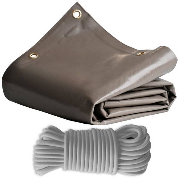 Pack Toile Pergola Taupe 3x4 m Tecplast lp640pr + Sandow Gris 20m