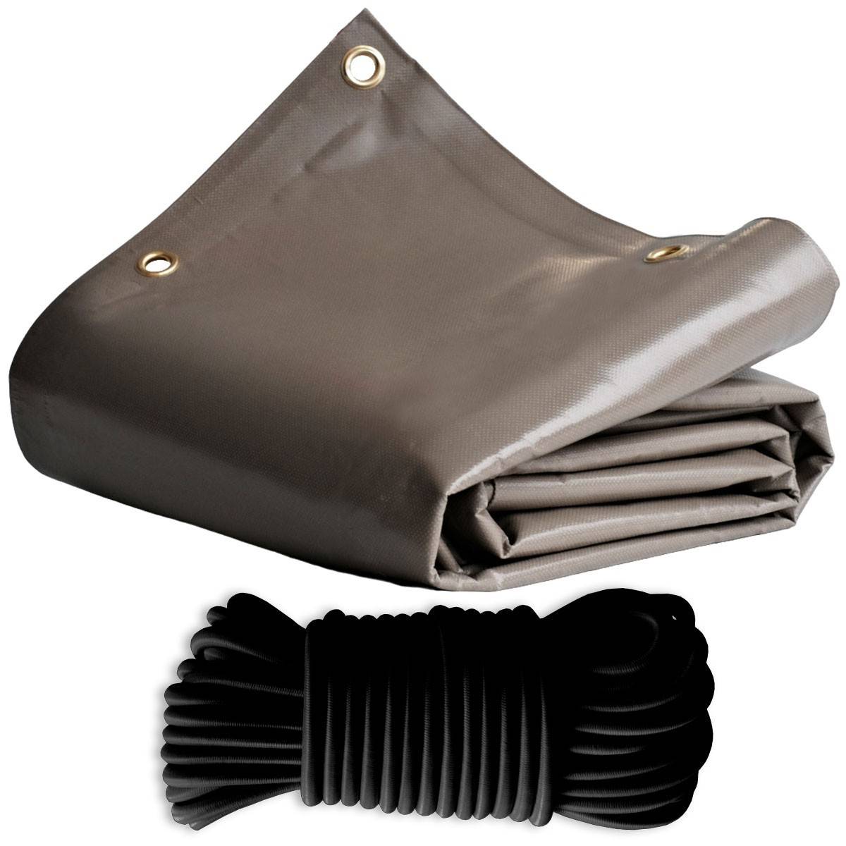 Pack Toile Pergola Taupe 3x4 m Tecplast lp640pr + Sandow Noir 20m-0