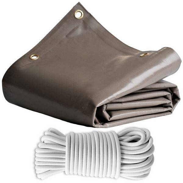 Pack Toile Pergola Taupe 3x4 m Tecplast lp640pr + Sandow Blanc 20m