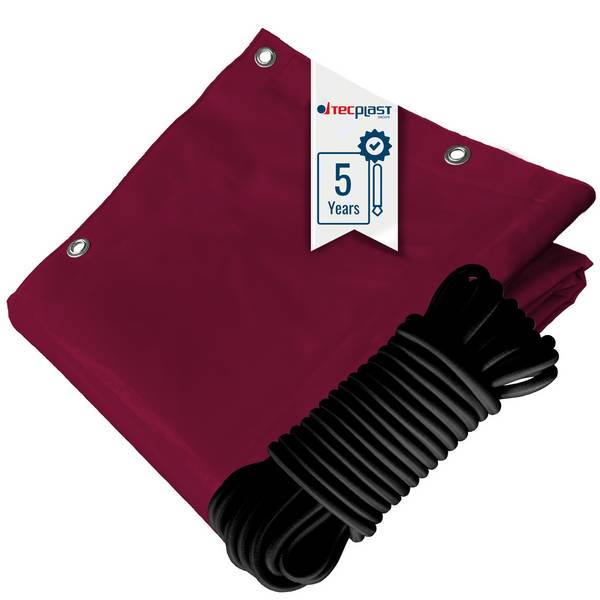 Pack Toile Pergola Rouge Bordeaux 3x4 m Tecplast lp506pr + Sandow Noir 20m