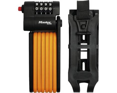 Master Lock Antivol Vélo à Code en Acier Trempré, Combinaison programmable, Support de transport inclus