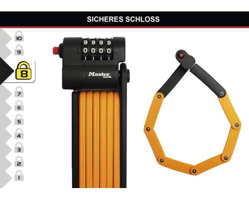 Master Lock Antivol Vélo à Code en Acier Trempré, Combinaison programmable, Support de transport inclus-1