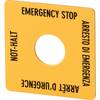 Eaton SQT11 carré (l x H) 50 mm x 50 mm NOT-HALT (de, en, fr, it) jaune, noir 1 pc(s)