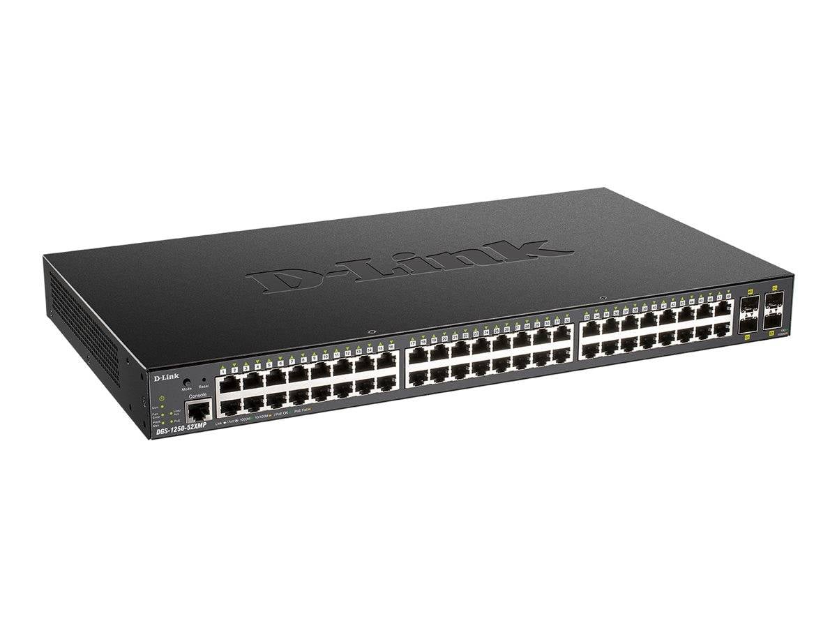 D-Link DGS-1250-52XMP Gigabit Switch PoE 52-Port Smart Managed PoE+ 4x 10G-2
