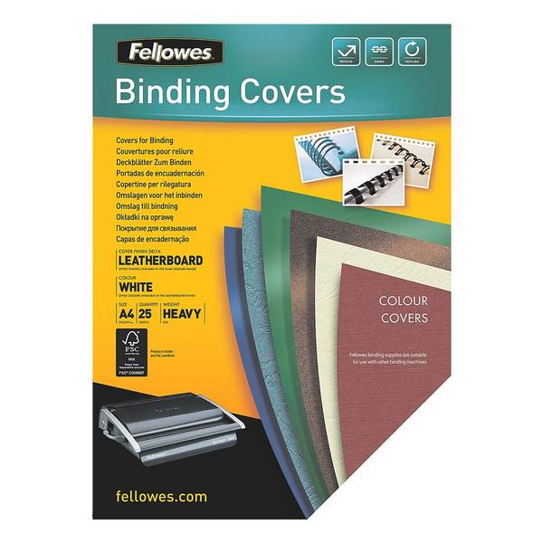 FELLOWES DELTA COUVERTURES A4 BLANC X 25
