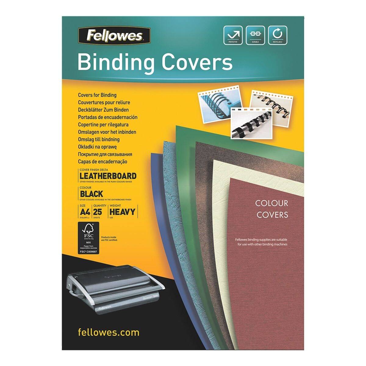 FELLOWES DELTA COUVERTURES A4 NOIR X 25-0
