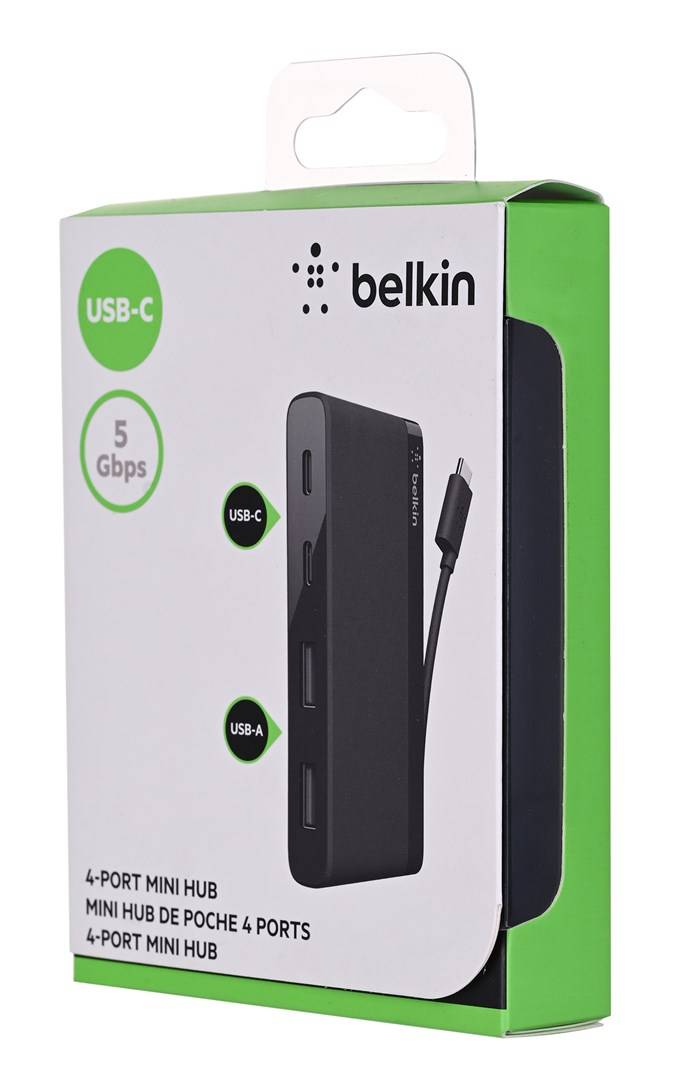 Mini Hub USB-C 4 Ports avec Câble USB-C Intégré Compact et Polyvalent-4