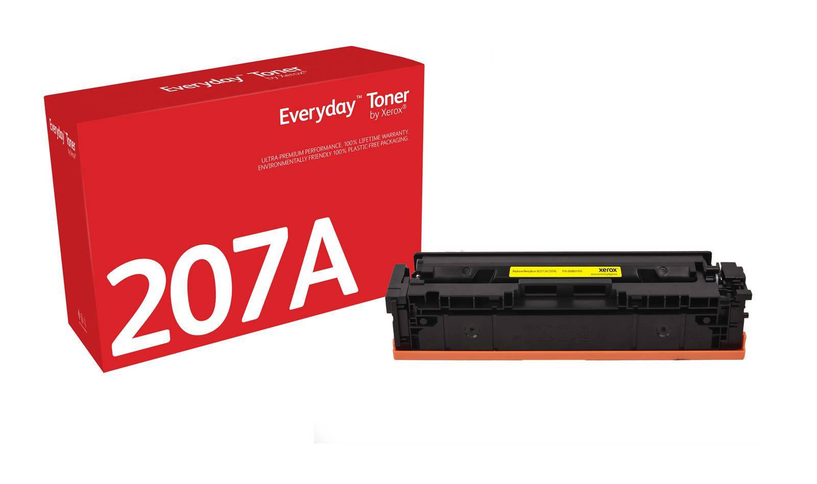 Toner Everyday™ Jaune de compatible avec HP 207A (W2212A), Capacité standard, 1250 pages, 1250 pages, Jaune, 1 pièce(s)-1