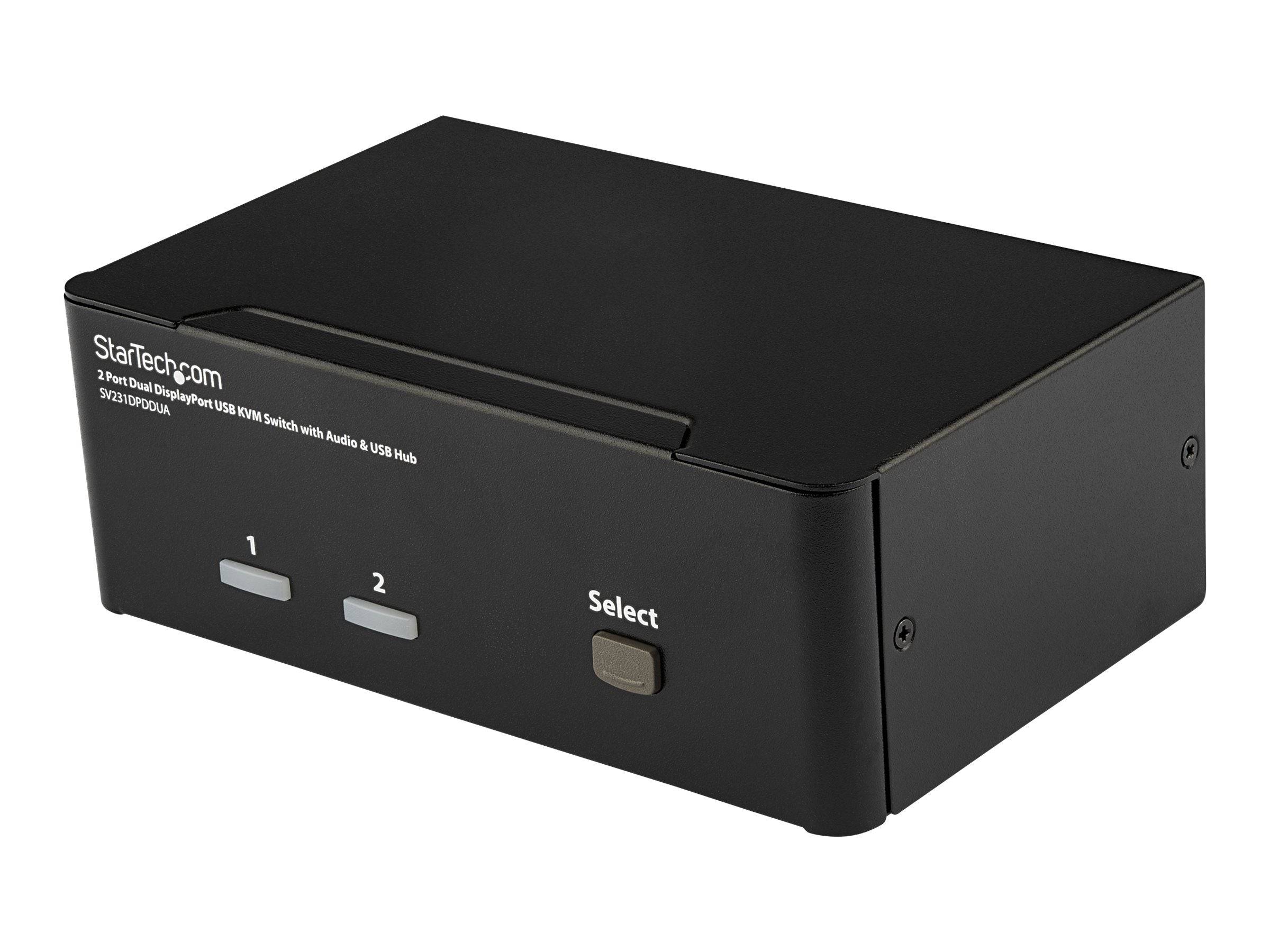 2 Port Dual DisplayPort USB KVM Switch-0