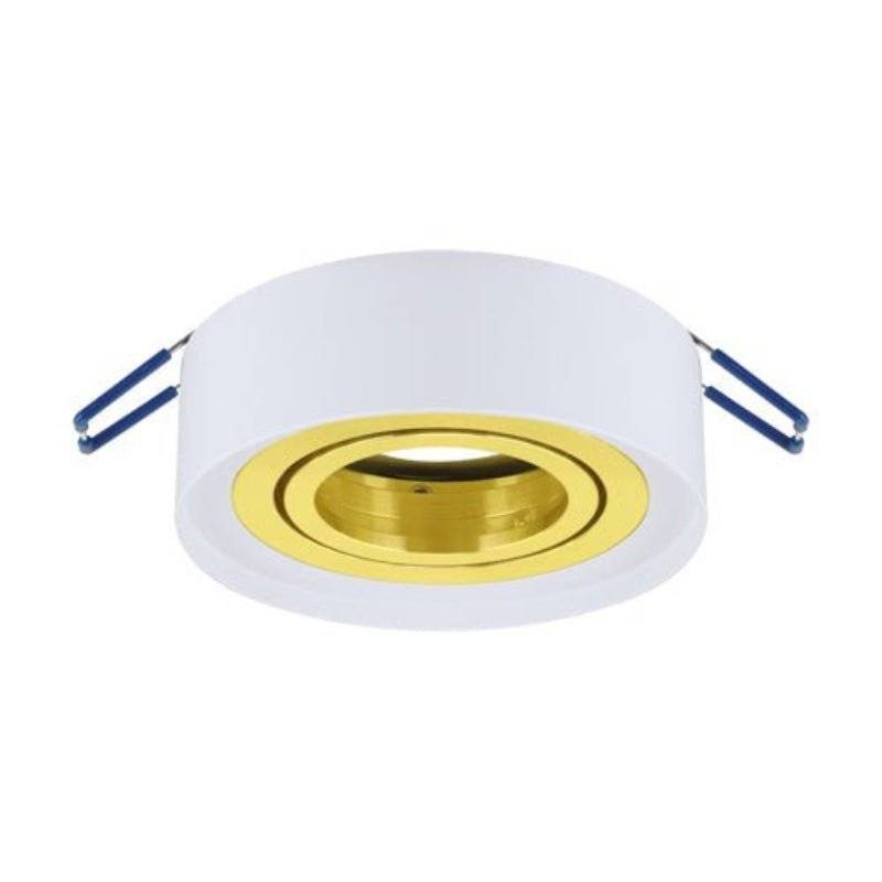 Spot Encastrable Orientable BLANC et OR pour Ampoule GU10 - SILAMP-0