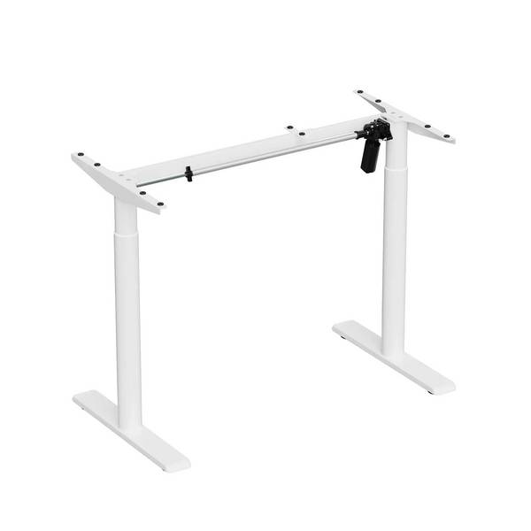 Pied de bureau motorisé assis-debout, Hauteur 70-120 cm, Blanc