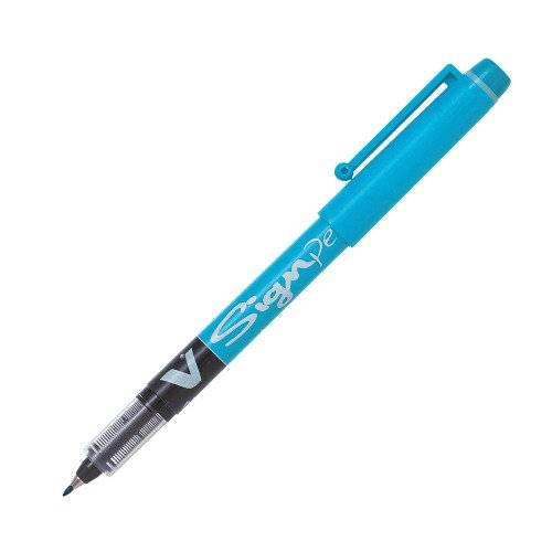 Stylo feutre Pilot V-Sign Pen 2 mm - turquoise