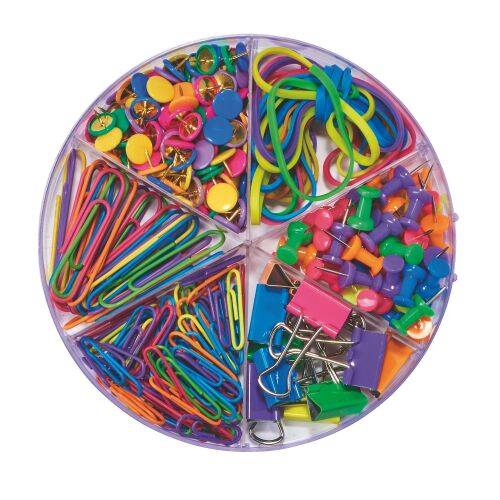 Kit de fixations colorées - 6 articles assortis-0
