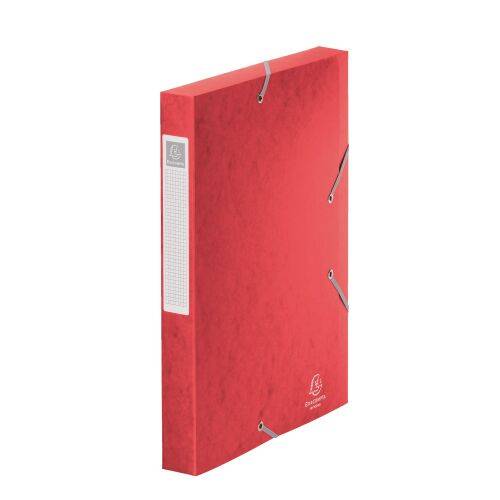 Chemise box Cartorel 24 x 32 cm dos 4 cm - rouge - Lot de 10-0