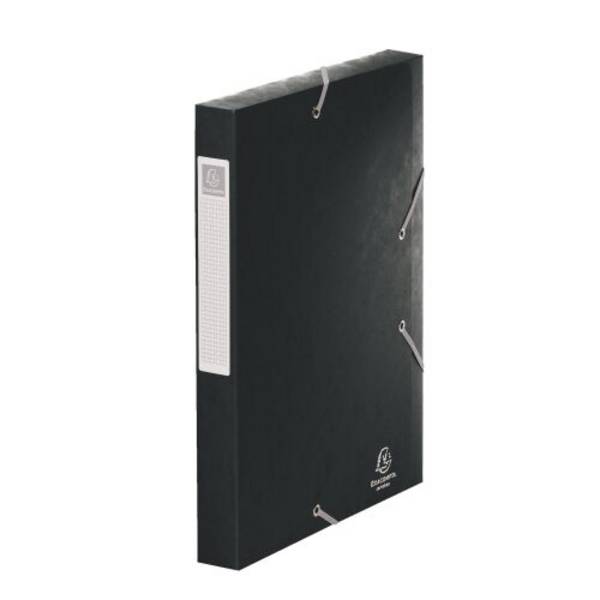 Chemise box Cartorel 24 x 32 cm dos 4 cm noire - Lot de 10