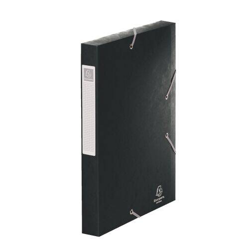 Chemise box Cartorel 24 x 32 cm dos 4 cm noire - Lot de 10-0