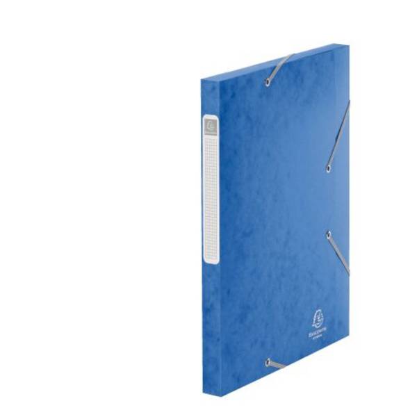 Chemise box Cartorel 24 x 32 cm dos 2,5 cm - bleue - Lot de 25