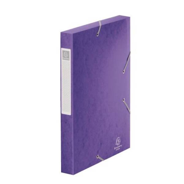 Chemise box Cartobox Exacompta 24 x 32 cm dos 4 cm - mauve - Lot de 10