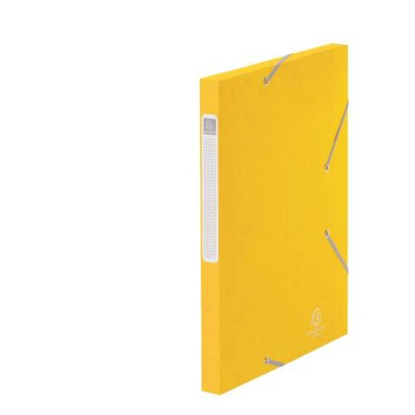 Chemise box Cartorel 24 x 32 cm dos 2,5 cm - jaune - Lot de 25