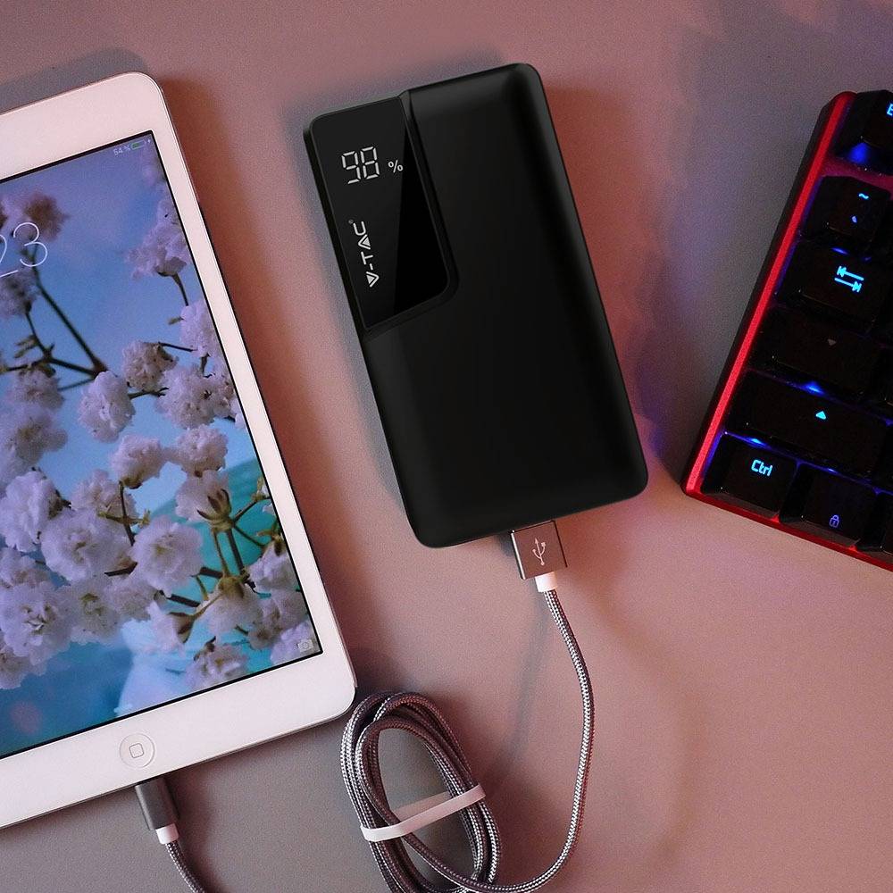 V-TAC VT-3511-B Powerbank (batterie supplémentaire) 10000 mAh LiPo noir-2