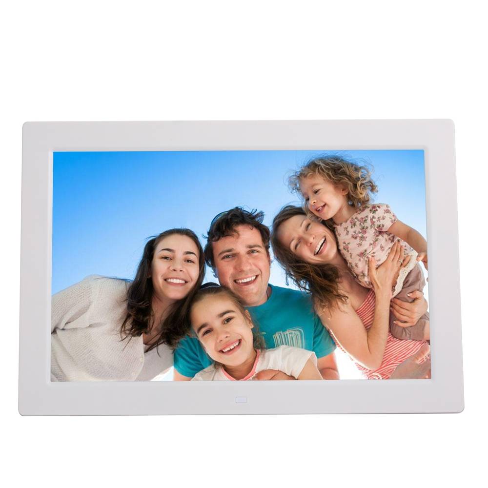 Cadre Photo numérique 13 Pouces Affichage HD Photo Vidéo Publicité + SD 16Go Blanc YONIS-0
