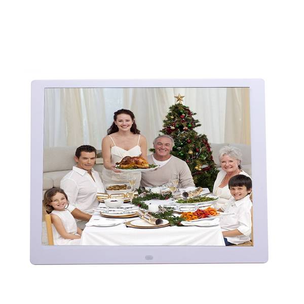 Cadre Photo Numérique 14 pouces Ecran LED 4:3 Album Digital + SD 8Go Blanc YONIS