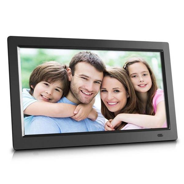 Cadre Photo Numérique Ecran IPS 21,5 Pouces Digital Full HD 1080p + SD 8Go Noir YONIS